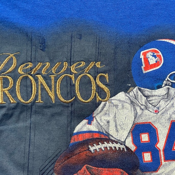 Vintage Nutmeg Mills Denver Broncos 1994 NFL T-Shirt - Picture 5 of 8